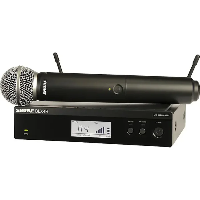 Shure BLX24R/SM58 Wireless System With Rackmountable Receiver and SM58 Microphone Capsule Band H11 Guitar Center