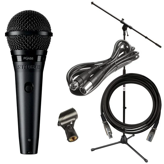 Shure PGA58 Cardioid Dynamic Vocal Microphone with XLR Cable PERFORMER