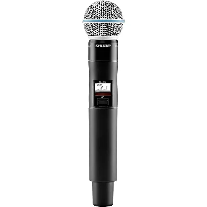 Shure QLXD2/BETA58A Wireless Handheld Microphone Transmitter With Interchangeable BETA 58A Microphone Capsule Band G50 Guitar Center