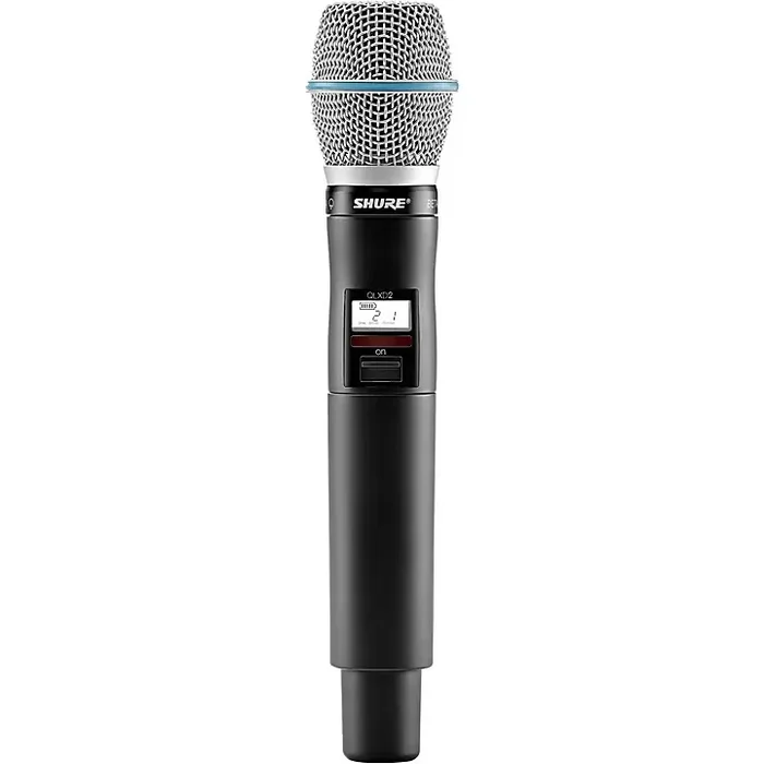 Shure QLXD2/BETA87A Wireless Handheld Microphone Transmitter with Interchangeable BETA 87A Microphone Capsule Band G50 Guitar Center
