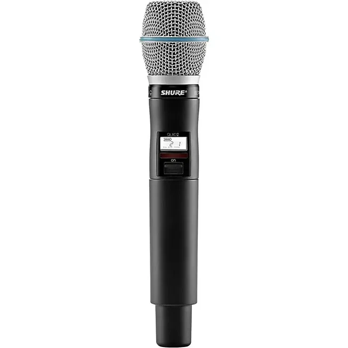 Shure QLXD2/BETA87C Wireless Handheld Microphone Transmitter With Interchangeable BETA 87C Microphone Capsule G50 Guitar Center