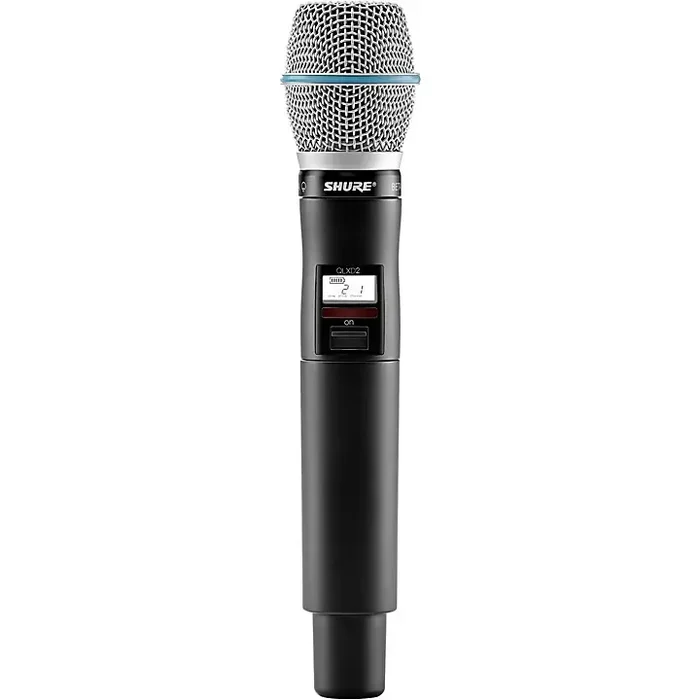 Shure QLXD2/BETA87C Wireless Handheld Microphone Transmitter With Interchangeable BETA 87C Microphone Capsule Band J50A Guitar Center