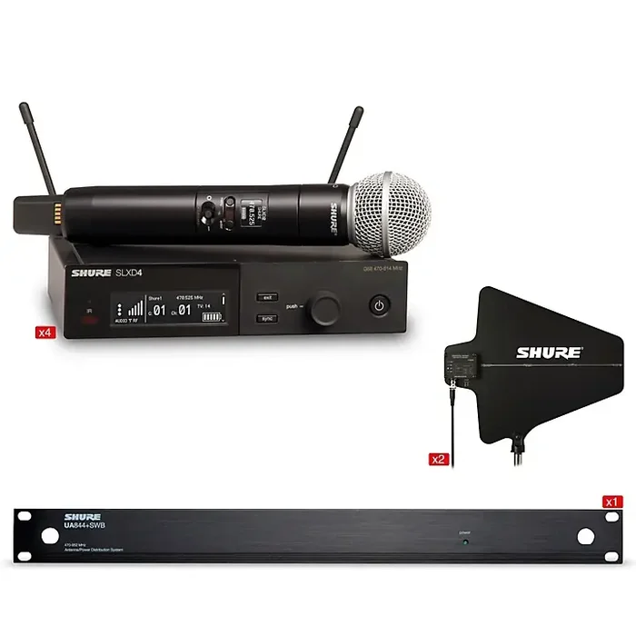 Shure SLXD 4 Handheld Wireless Microphone With Antenna Bundle Band H55 Guitar Center