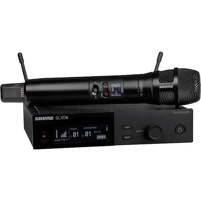 Shure SLXD24/N8CB Digital Wireless Handheld Microphone System With Nexadyne 8/C Cardioid Capsule Band J52 Black Guitar Center