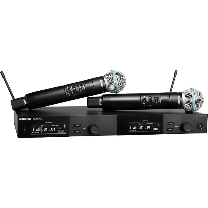 Shure SLXD24D/B58 Dual Wireless Vocal Microphone System With BETA 58 Band G58 Guitar Center