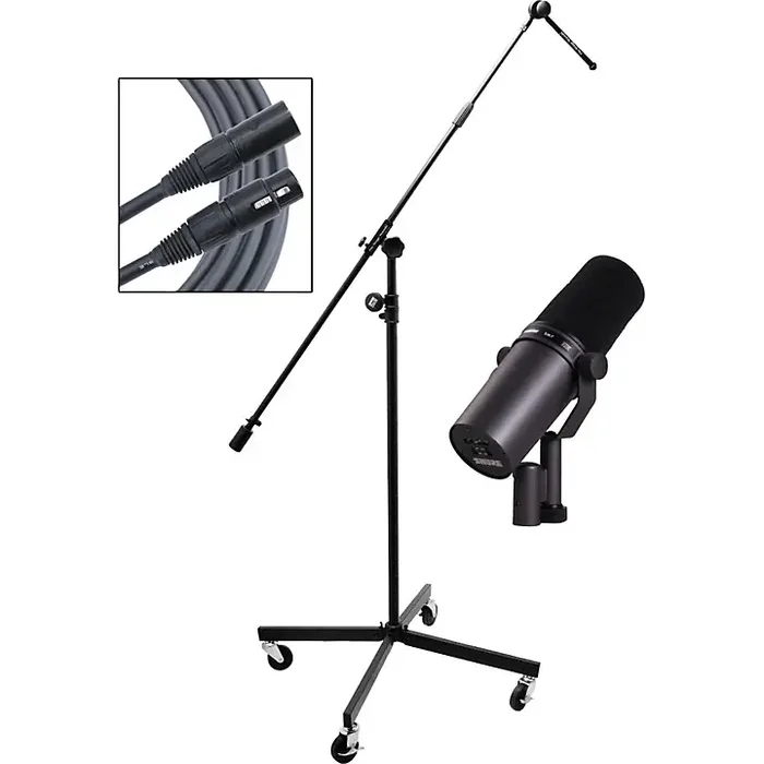 Shure SM7B Dynamic Mic with Cable and Stand Guitar Center