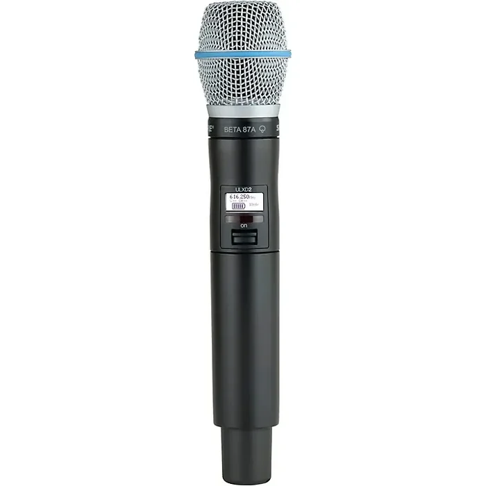 Shure ULXD2/B87A Wireless Handheld Microphone Transmitter With Interchangeable BETA 87A Microphone Cartridge Band J50A Guitar Center