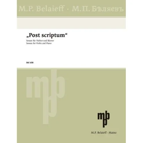 Silvestrov, Valentin – “Post scriptum”