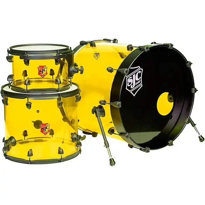 SJC Drums Josh Dun Torch 3-Piece Shell Pack Yellow Acrylic Guitar Center