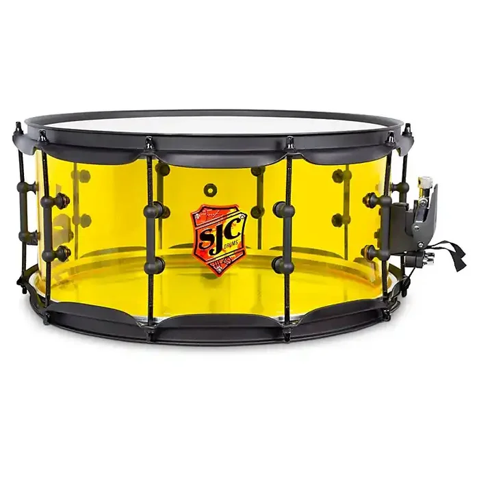 SJC Drums Josh Dun Torch Snare Drum 14 x 6.5 in. Yellow Acrylic Guitar Center