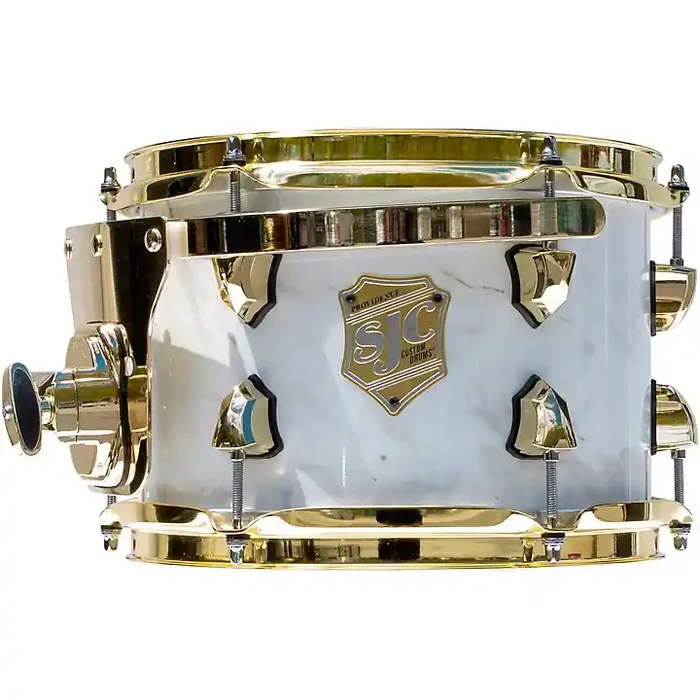 SJC Drums Providence Series Rack Tom Add On with Brass Hardware 7 x 10 in. Calcutta White Guitar Center