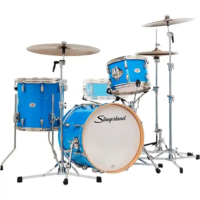Slingerland Studio King 3-Piece Shell Pack with 18″ Bass Drum Lunar Blue Lacquer Guitar Center