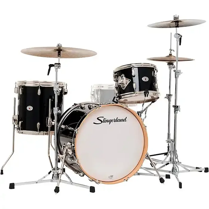 Slingerland Studio King 3-Piece Shell Pack with 20″ Bass Drum Del Norte Black Lacquer Guitar Center