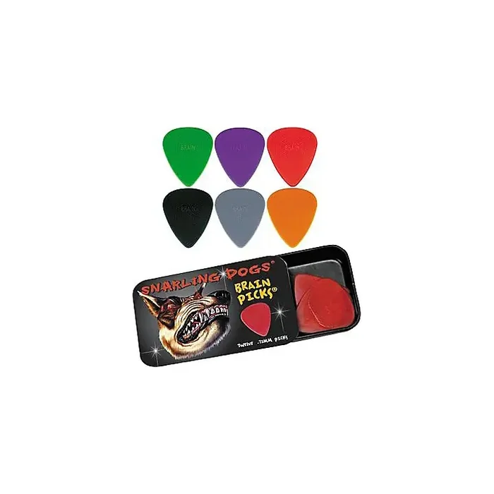 Snarling Dogs Brain Guitar Picks and Tin Box 1 Dozen 1.14 mm Guitar Center