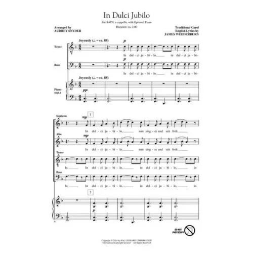Snyder, Audrey – In Dulci Jubilo