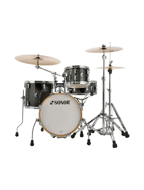 Sonor AQX Jungle 4-pc Shell Pack w/ 16″ Kick – Black Midnight Sparkle