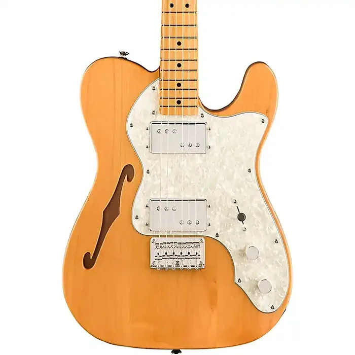 Squier Classic Vibe ‘70s Telecaster Thinline Maple Fingerboard Electric Guitar Natural Guitar Center