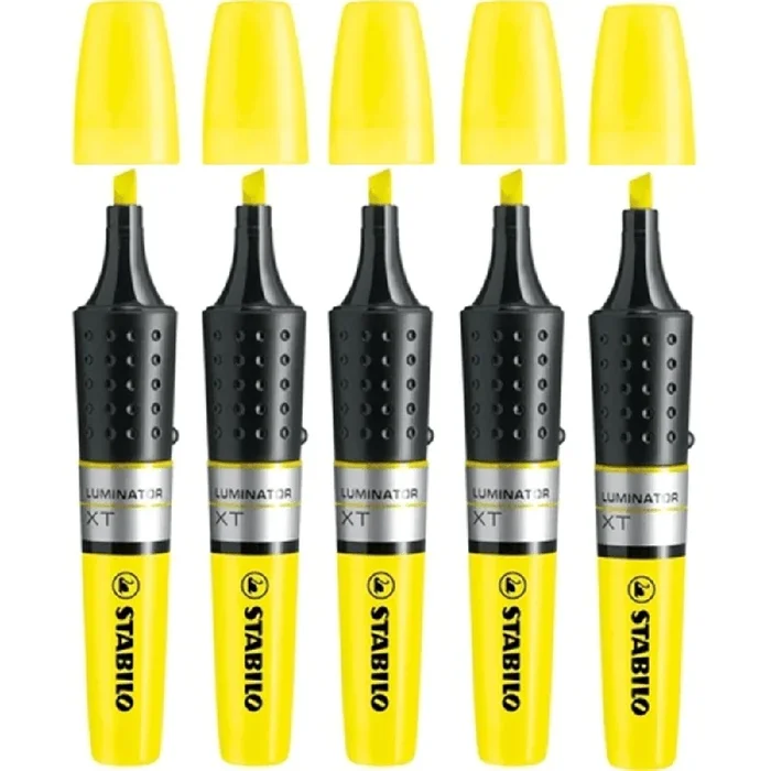 Stabilo Pack 5 Luminator Highlighter Markers (Yellow)