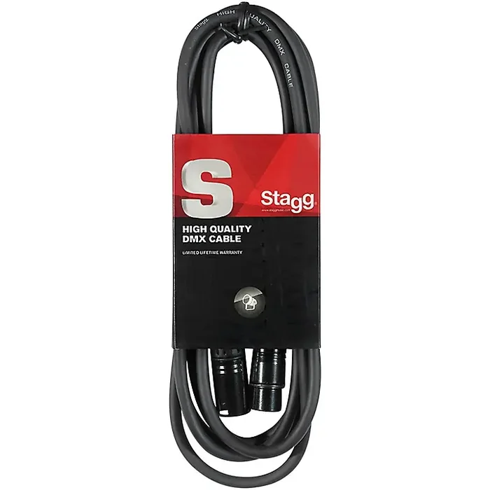 Stagg DMX cable, XLR/XLR (m/f) 33 ft. Black Guitar Center