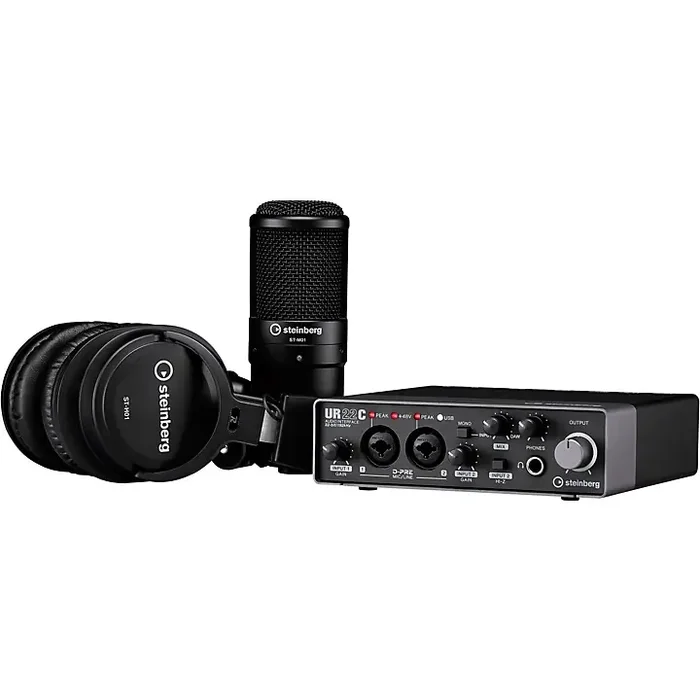 Steinberg UR22C Recording Pack With 2-In/2-Out USB 3.0 Type-C Audio Interface, Microphone & Headphones Guitar Center