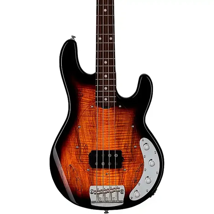 Sterling by Music Man StingRay RAY34 Spalted Maple Top Bass 3-Tone Sunburst Guitar Center