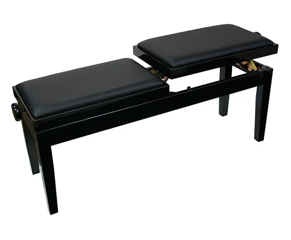 Strad 14 Dual Adjustable Duet Piano Bench Black