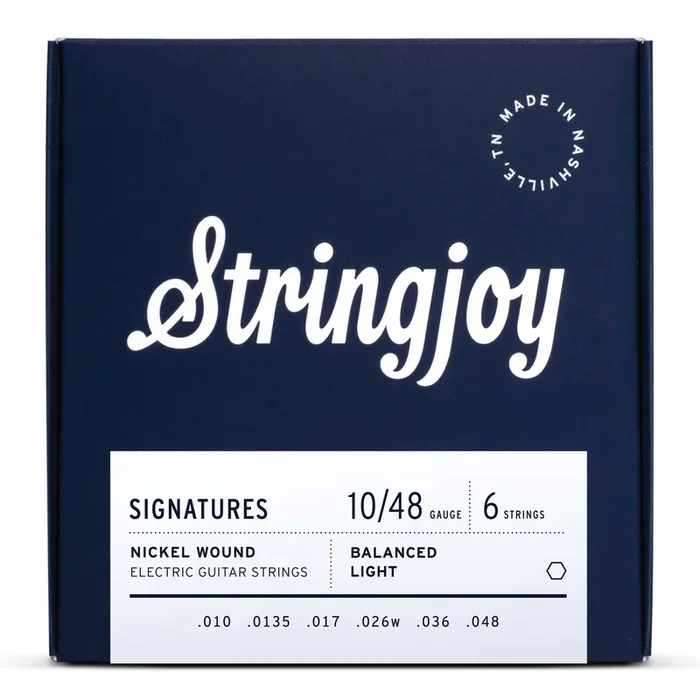 Stringjoy Balanced Light 10-48 Nickel Electric Guitar Strings