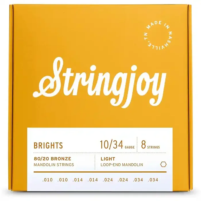 Stringjoy Brights 80/20 Bronze (10-34) Mandolin Strings Guitar Center