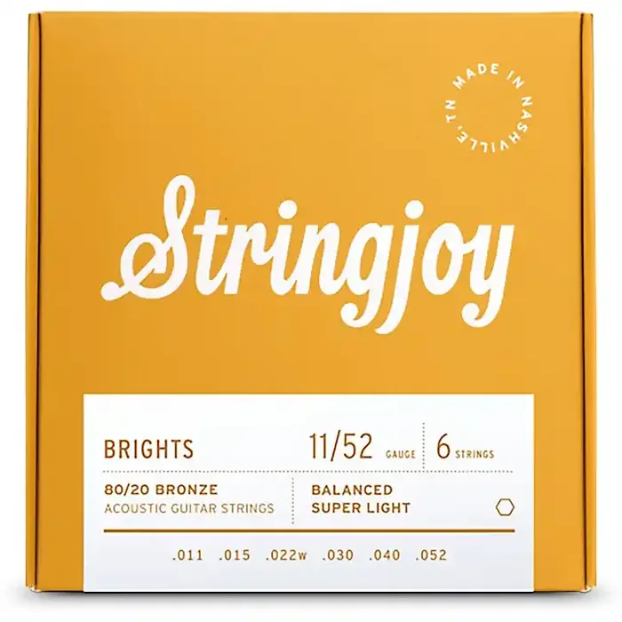 Stringjoy Brights 80/20 Bronze Acoustic Guitar Strings 11 – 52 Guitar Center