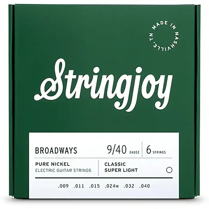 Stringjoy Broadways Pure Nickel Electric Guitar Strings 9 – 40 Guitar Center