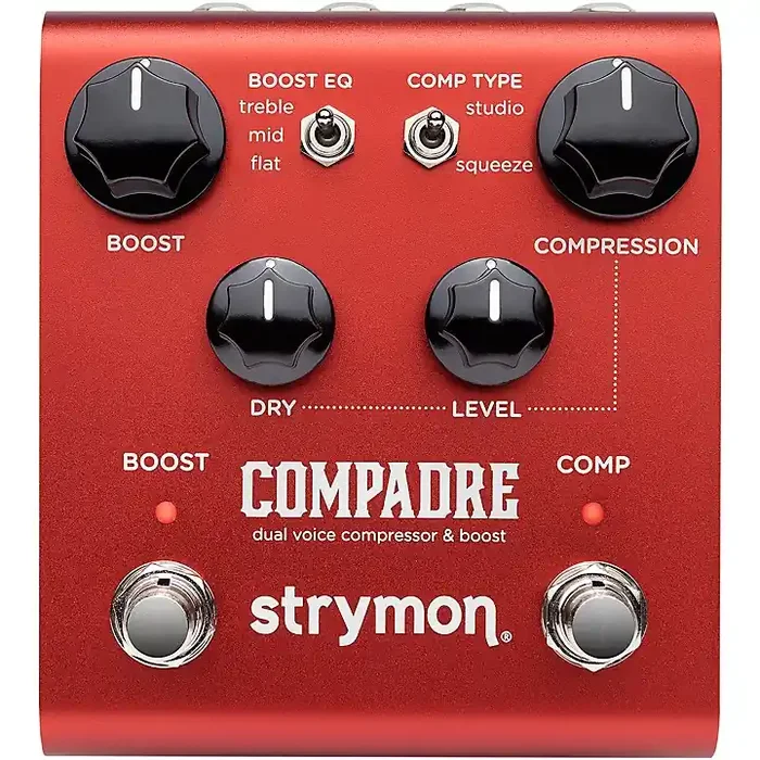 Strymon Compadre Dual Voice Compressor & Boost Effects Pedal Red Guitar Center