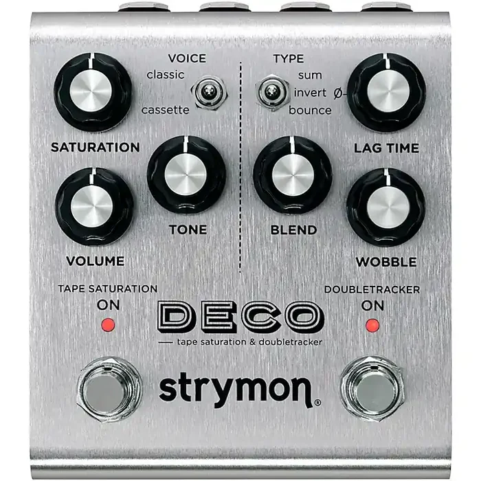 Strymon Deco V2 Tape Saturation & Doubletracker Delay Effects Pedal Silver Guitar Center