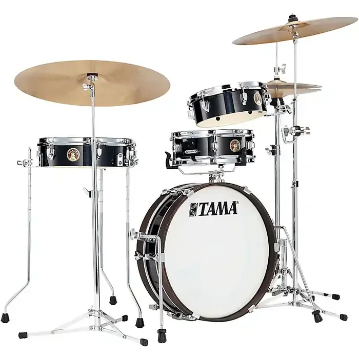 TAMA Club-JAM 4-Piece Pancake Kit With 18″ Bass Drum Hairline Black Chrome Shell Hardware Guitar Center