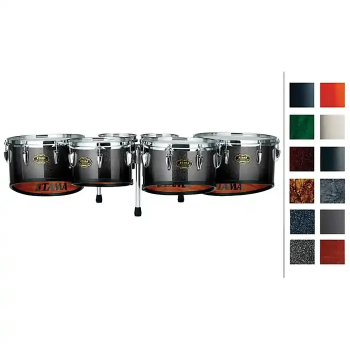 Tama Marching Maple Tenor Sextet Molten Caramel Fade 6″,8″,10″,12″,13″,14″ Guitar Center