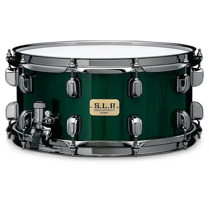 TAMA S.L.P. Bubinga/Maple Snare Drum 14 x 6.5 in. Malachite Green Zebrawood Guitar Center