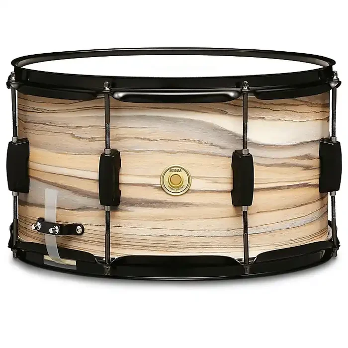 TAMA Woodworks 14×8″ Poplar Snare Drum Natural Zebrawood Wrap Guitar Center