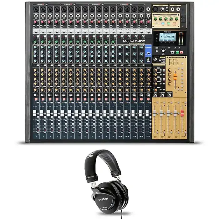 TASCAM Model 2400 24-Channel Multitrack Recorder and Mixer With TH-300X Headphones Guitar Center