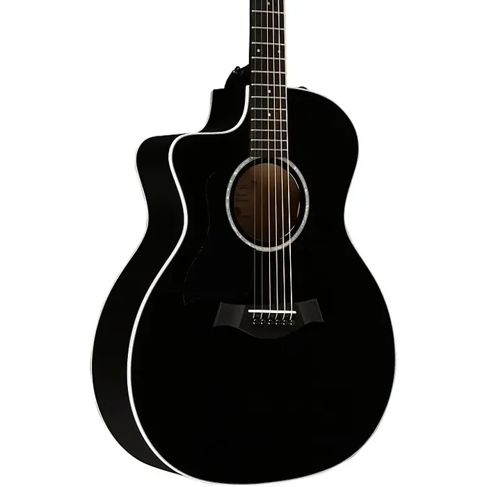 Taylor 214ce BLK Plus Grand Auditorium Left-Handed Acoustic-Electric Guitar Black Guitar Center