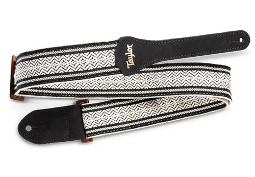 Taylor Academy Series Jacquard Cotton Strap, White/Black