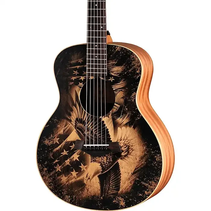 Taylor Guitars 4 Vets GS Mini Americana Special-Edition Acoustic Guitar Custom Graphic Guitar Center