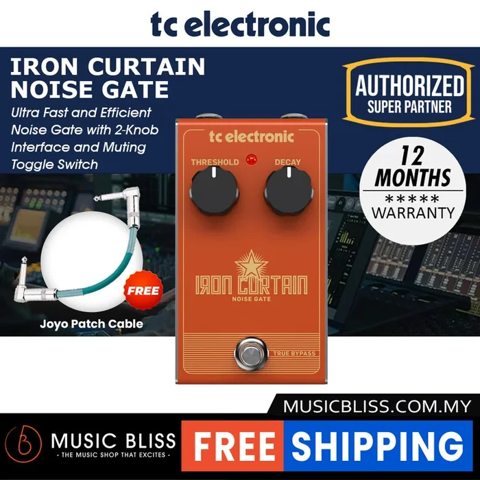 TC Electronic Iron Curtain Noise Gate Guitar Effects Pedal | Music BLiss Malaysia —