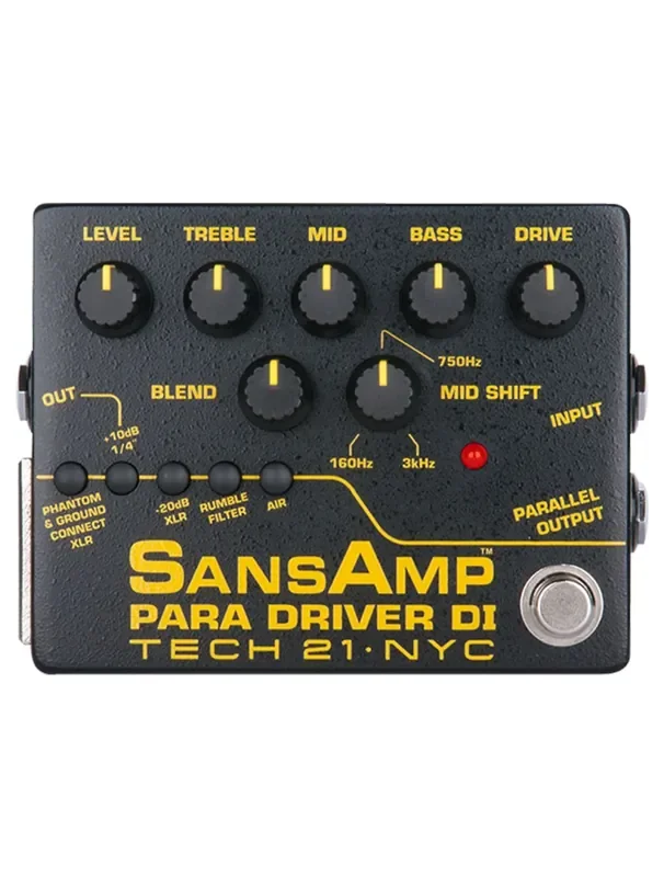 Tech 21 SansAmp Para Driver DI (v2) Pre-Amp Pedal w/Parametric EQ