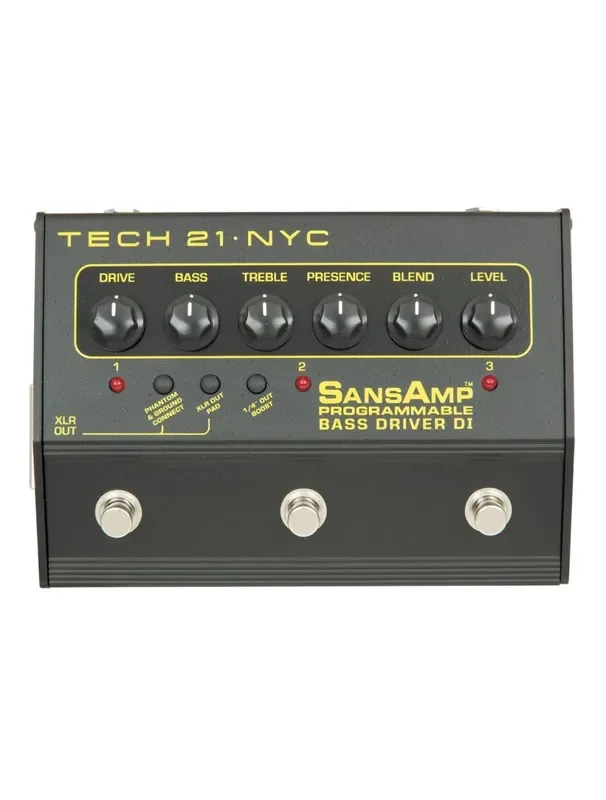 Tech 21 SansAmp Programmable Bass Driver DI Pre-Amp Pedal – Open Box