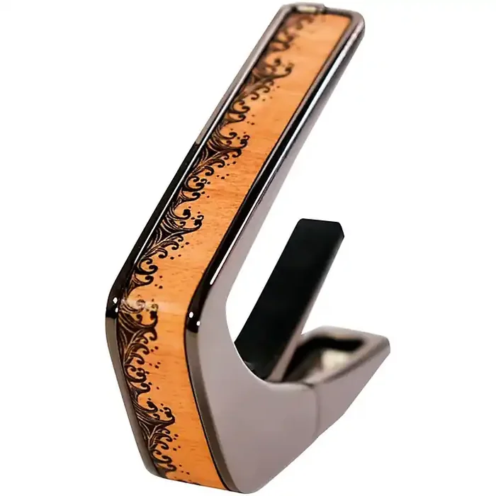 Thalia Deluxe Series Black Chrome Guitar Capo Flamed Maple Waves Guitar Center
