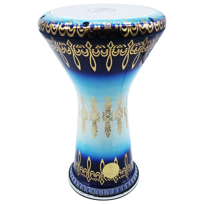 The 17.75‘‘ Stunning Metallic Blue Gawharet El Fan Darbuka Doumbek
