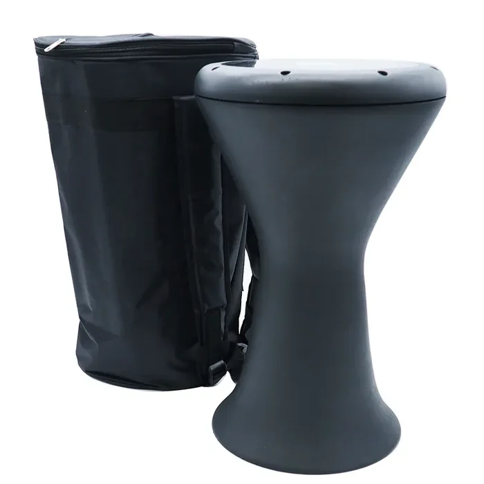 The 18‘‘ Sombaty Horizon Zaza Percussion Egyptian Style Darbuka Sombaty Size With 9‘‘ Drum Head (Black-9‘‘)