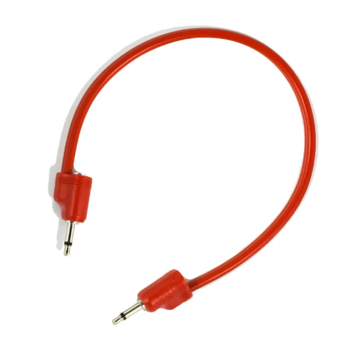 Tiptop Audio Stackcable 3.5mm Eurorack Patch Cable, Red – 30 cm