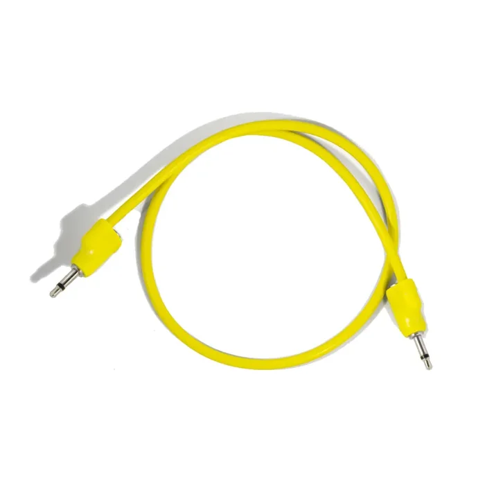Tiptop Audio Stackcable 3.5mm Eurorack Patch Cable, Yellow – 50 cm