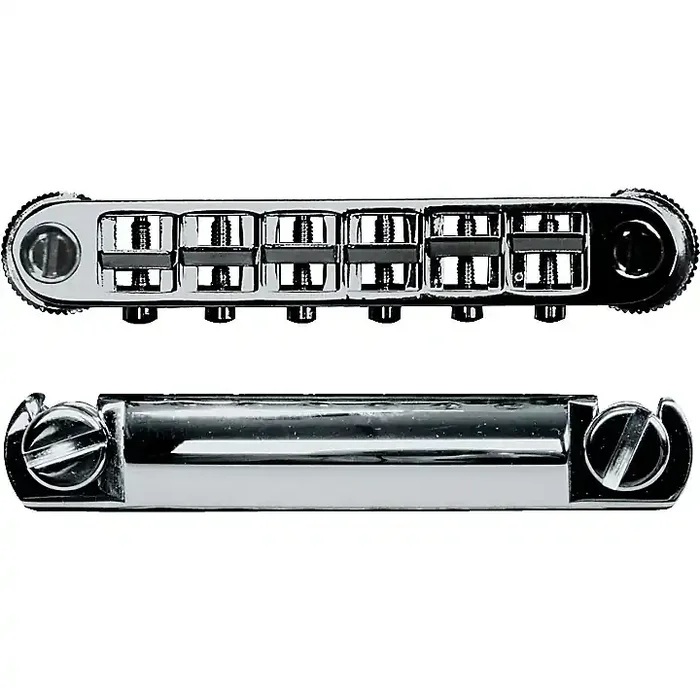 TonePros Metric Locking Tune-o-matic/Tailpiece Set (large posts) Chrome Guitar Center