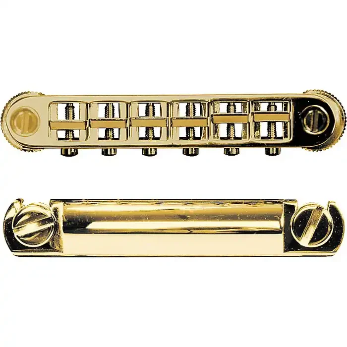 TonePros Metric Locking Tune-o-matic/Tailpiece Set (large posts) Gold Guitar Center
